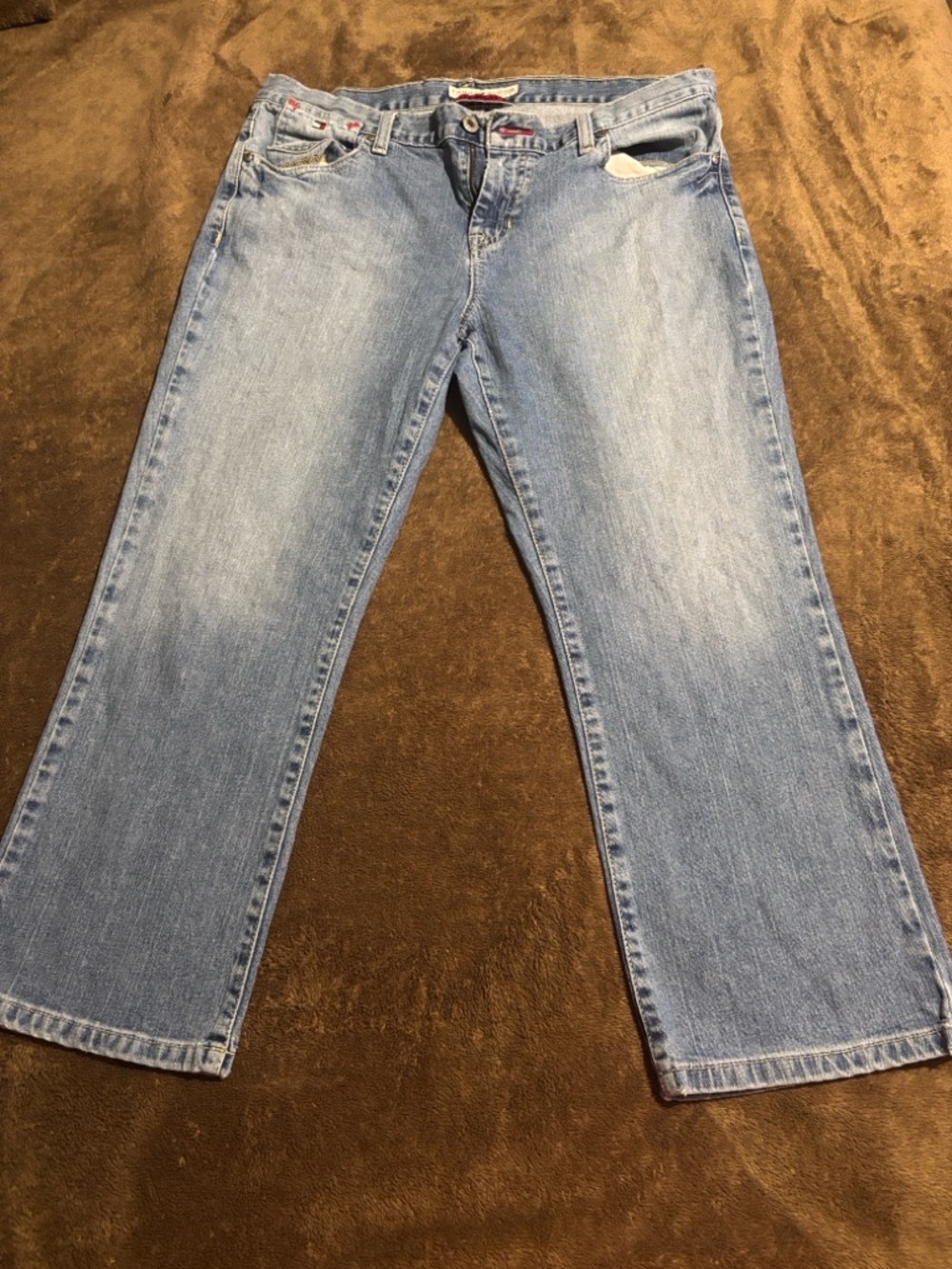Tommy Hilfiger Lowrise Bootcut Jeans in Light Blue Wash